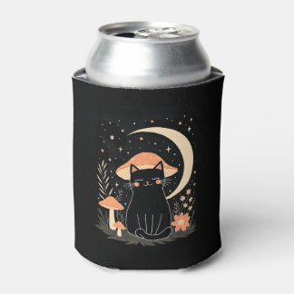 Porta-lata Gato Cogumelo Chapéu Cottagecore Gatinho Gata Mulh
