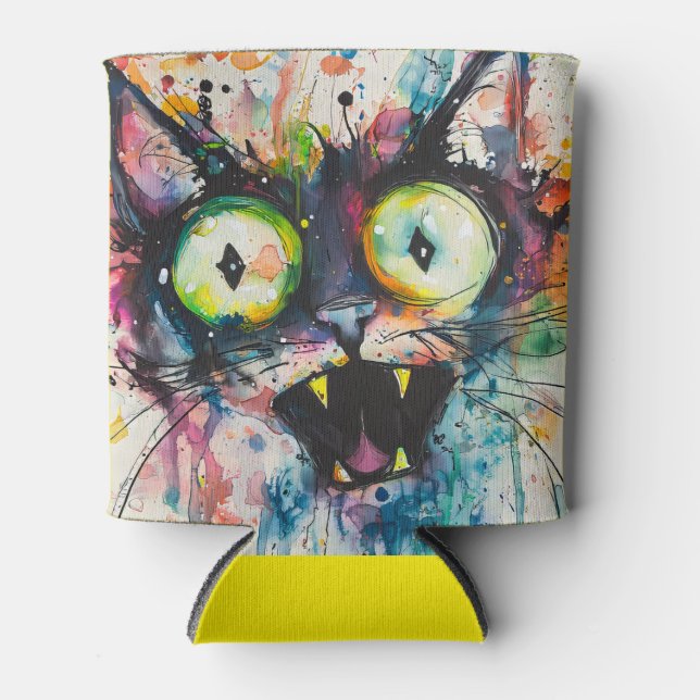 Porta-lata Gato estranho (Frente)