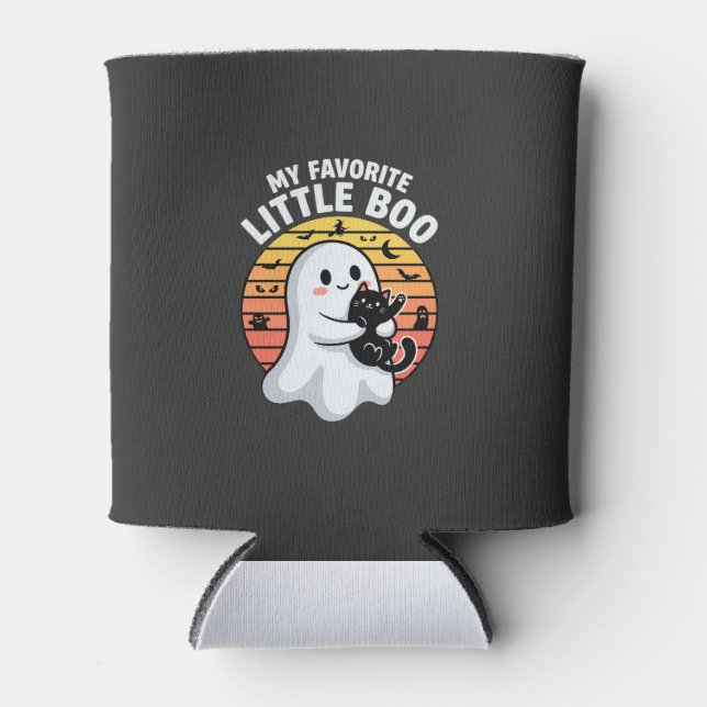 Porta-lata Gato Fantasminha do Halloween (Frente)