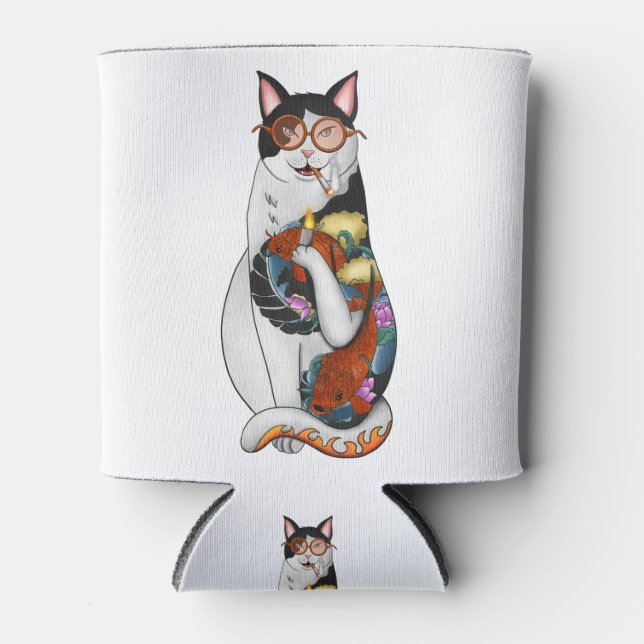 Porta-lata gato fumando (Frente)