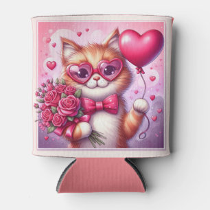 Porta-lata Gato/gatinho Dia de os namorados