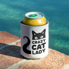 Porta-lata Gato Louco Senhora Cerveja/Bebida Cooler/Koozie