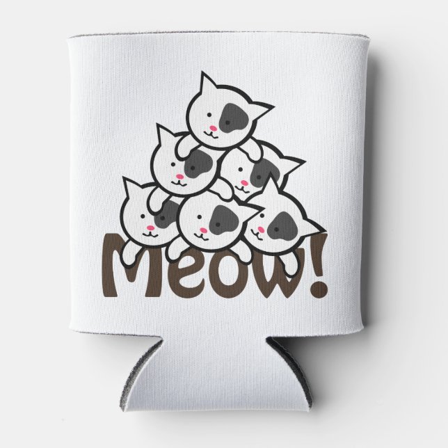 Porta-lata Gato (Moa) bonito preto (Frente)