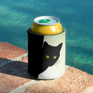 Porta-lata Gato Negro Olhado Verde
