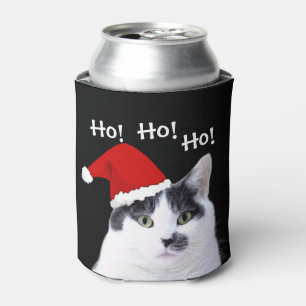Porta-lata Gato no chapéu do papai noel