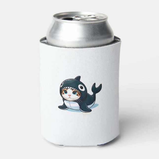 Porta-lata Gato no Figurino de Orca (Can Front)