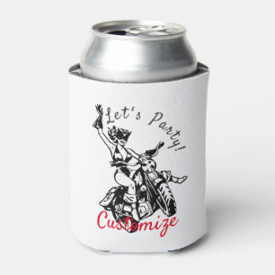 Porta-lata Gato Preto Biker Babe Thunder_Cove