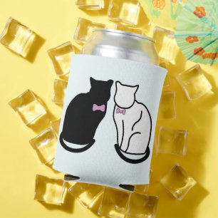 Porta-lata Gato Preto e Branco