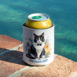 Porta-lata Gato Smoking Elegante