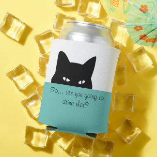 Porta-lata Gato Sorrateiro Você vai beber aquilo
