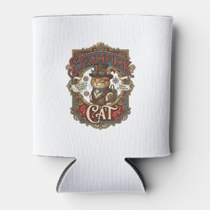 Porta-lata Gato Steampunk Vintage Steampunk Gato