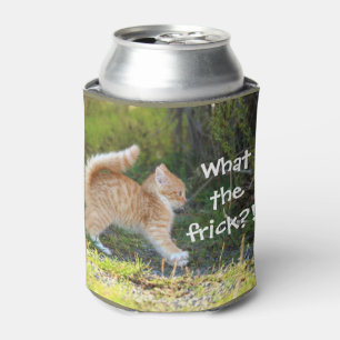 Porta-lata Gato surpreendido engraçado. Que o frick?