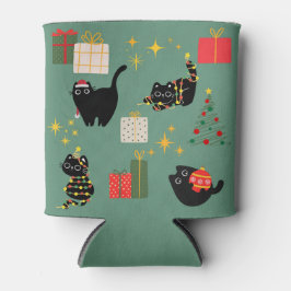 Porta-lata Gatos Pretos de Natal