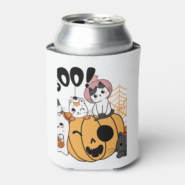 Porta-lata Gatos Se Divertindo No Vedante De Halloween (Can Front)