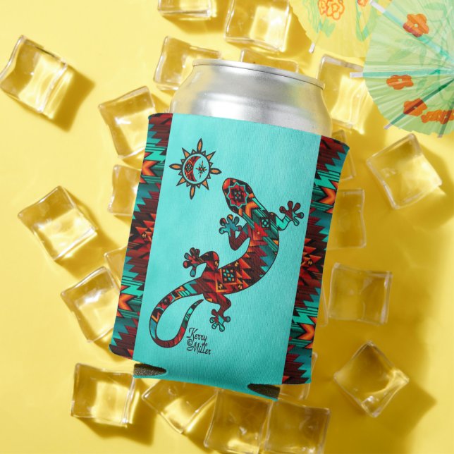 Porta-lata Gecko Lizard E Sun Conseguem Resfriar (Verão in situ)