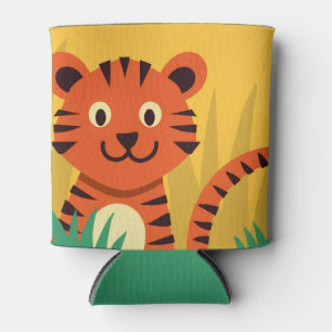 Porta-lata Geladeira de Bebidas Cute Jungle Tiger