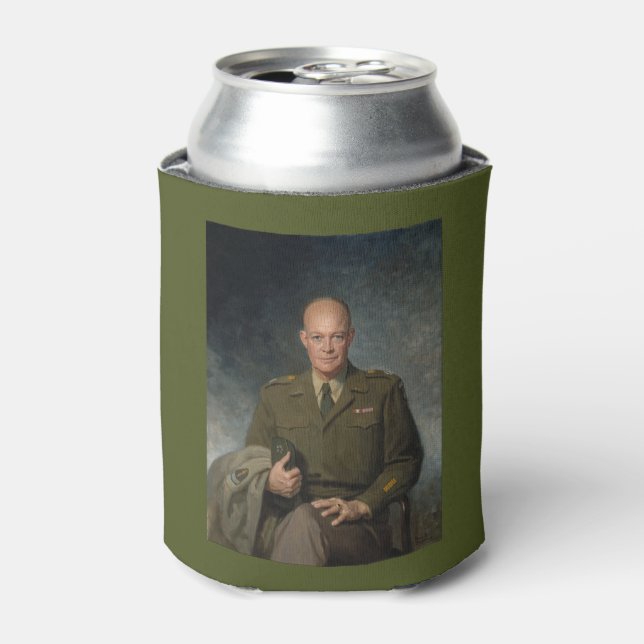 Porta-lata General Dwight Eisenhower 5 Star - Retrato Pintado (Can Front)