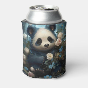 Porta-lata Gentil Urso Panda Entre Rosas Selvagens