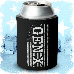 Porta-lata Geração Orgulhosa X Gen Xer American Flag Gen X
