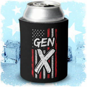 Porta-lata Geração X American Flag Orud Gen Xer Gen X