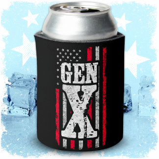 Porta-lata Geração X American Flag Orud Gen Xer Gen X