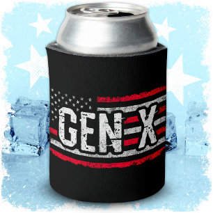 Porta-lata Geração X Gen Xer American Flag Gen X