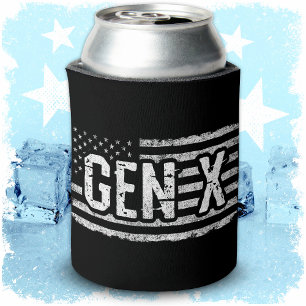 Porta-lata Geração X Gen Xer American Flag Gen X