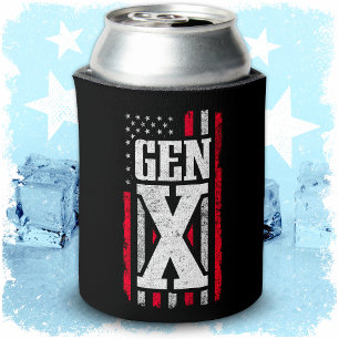 Porta-lata Geração X Gen Xer Orud American Flag Gen X