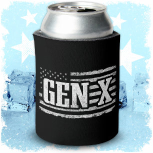 Porta-lata Geração X Gen Xer Orud American Flag Gen X