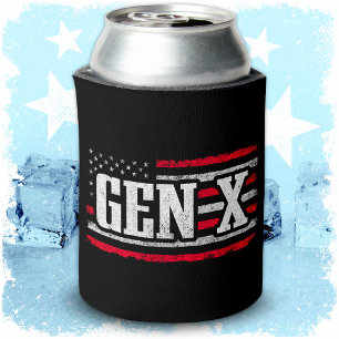 Porta-lata Geração X Gen Xer Orud American Flag Gen X