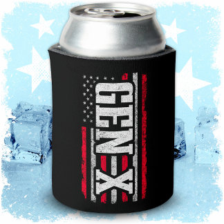 Porta-lata Geração X Gen Xer Orud American Flag Gen X