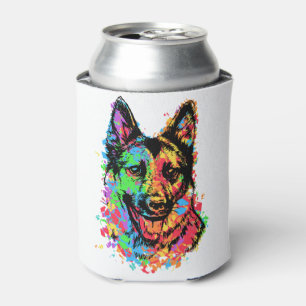 Porta-lata German shepherd Colorido