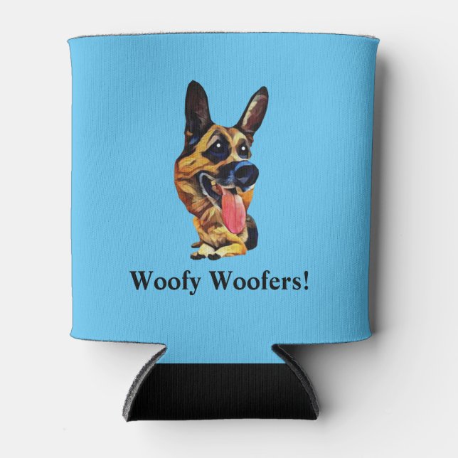 Porta-lata German shepherd Engraçado de Cartoon pode resfriar (Frente)