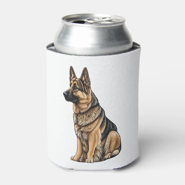 Porta-lata German shepherd Sentado (Can Front)