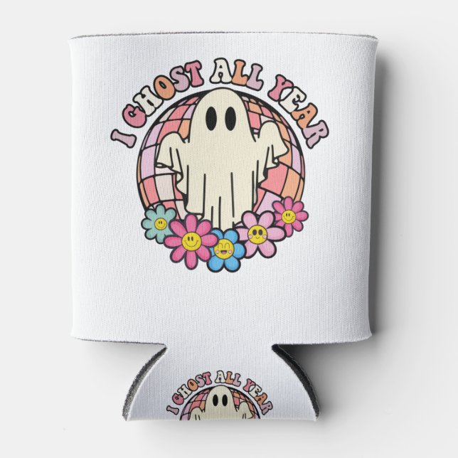 Porta-lata Ghost Retro Halloween (Frente)