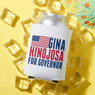 Porta-lata Gina Hinojosa para Governadora 2026 Eleição Texas