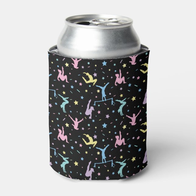Porta-lata Ginástica Feminina Ginastas com Estrelas (Can Front)