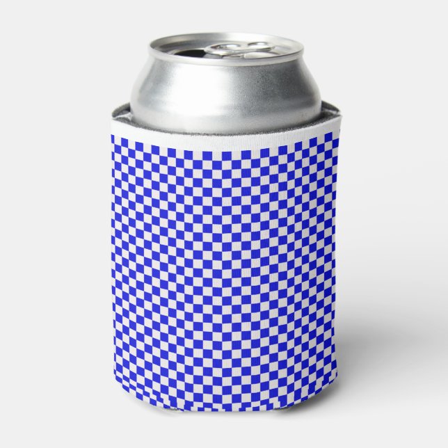 Porta-lata Gingham Azul E Branco Verificado (Can Front)