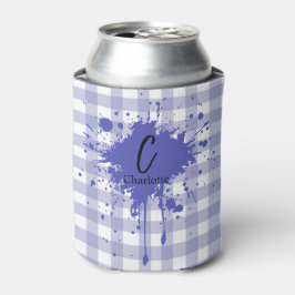 Porta-lata Gingham Marinho de Pastel