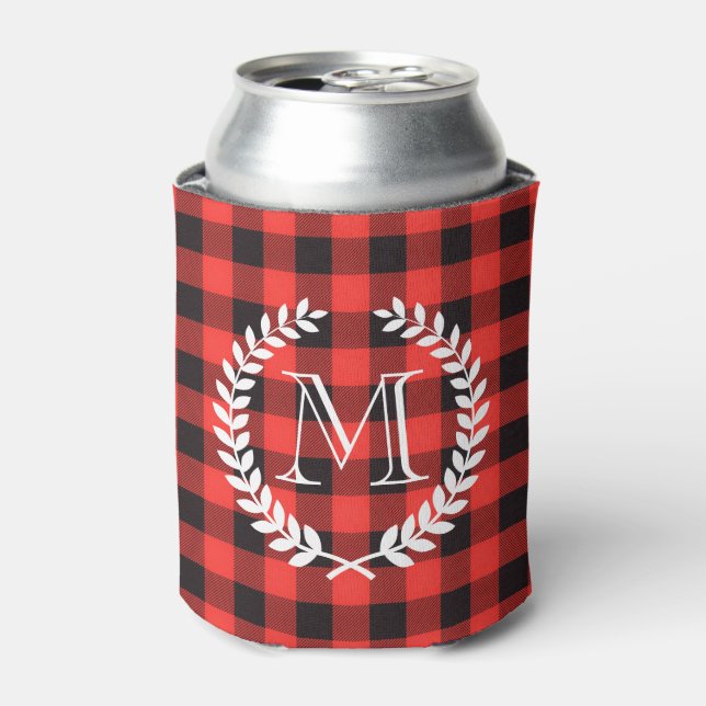 Porta-lata Gingham Pattern Monograma (Can Front)