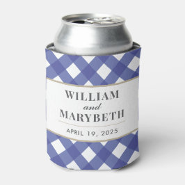 Porta-lata Gingham Wedding