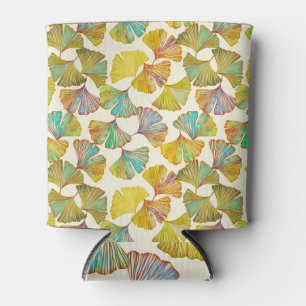Porta-lata Gingko Leaves: Abstrato de Arte Floral