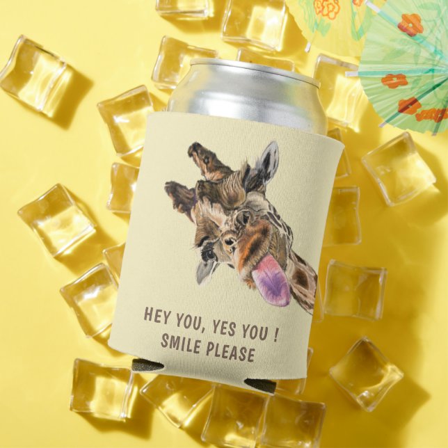 Porta-lata Girafa Engraçada Pode Resfriar (Verão in situ)