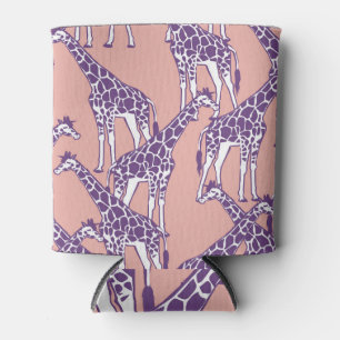 Porta-lata Giraffe Colorful Spots Vintage Safari Ilustração