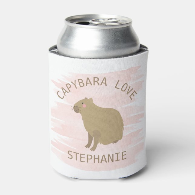 Porta-lata Girly Capybara Love Personalizada (Can Front)