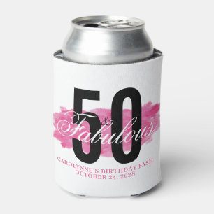 Porta-lata Girly Pink 50 e Fabuloso Watercolor Aniversário