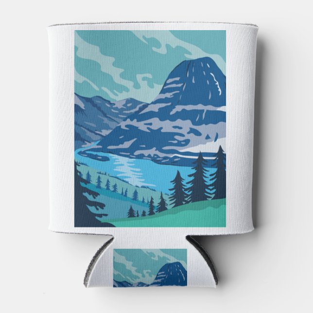 Porta-lata Glacier National Park e Kintla Lake em Montana (Frente)