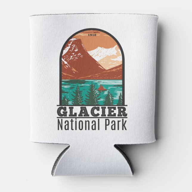 Porta-lata Glacier National Park Montana Vintage (Frente)
