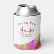 Glitter Glitter Rosa Dourado Arco-Íris Doce 16 Ani