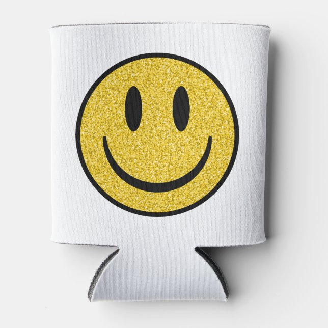 Porta-lata Glitter Smile Face (Frente)